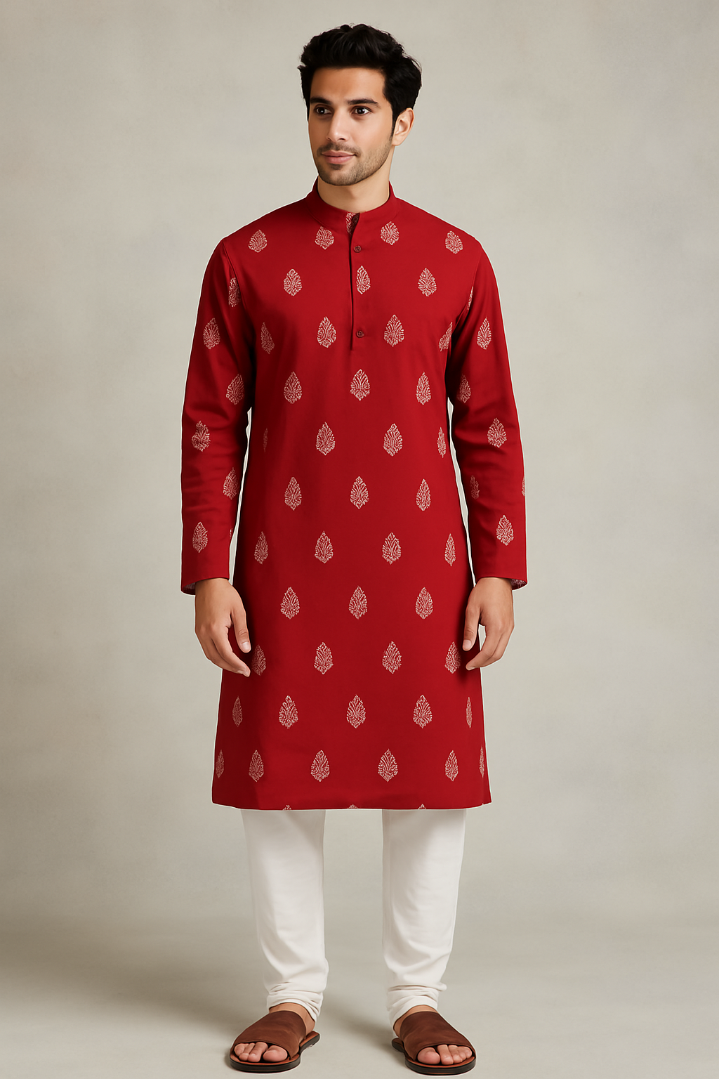 Mehroon red kurta pajama for men