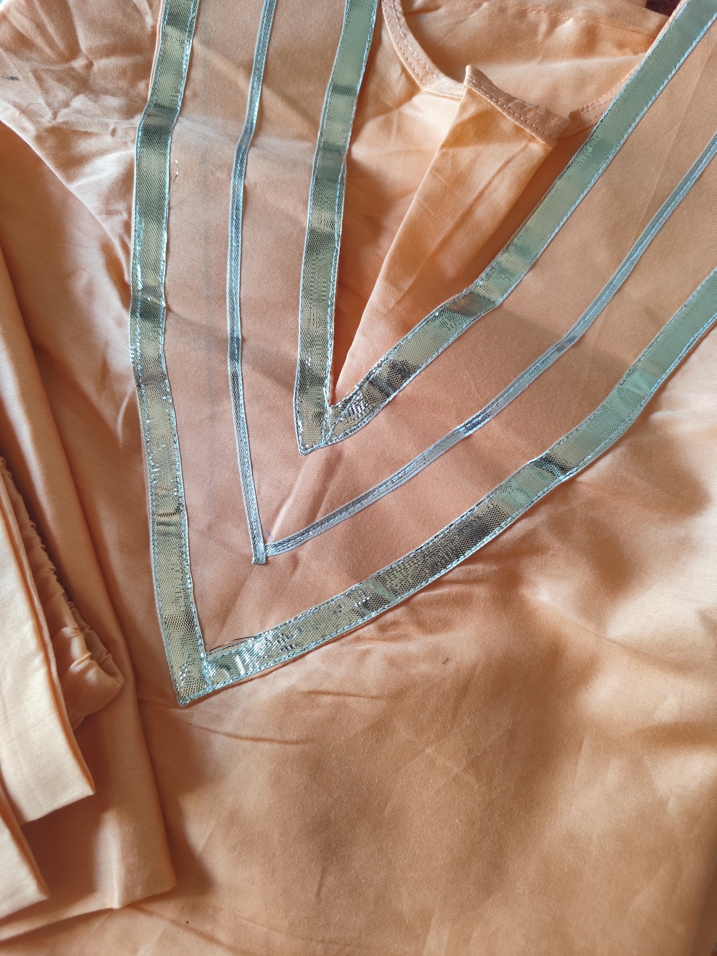 Peach cotton oversized coord set for summers