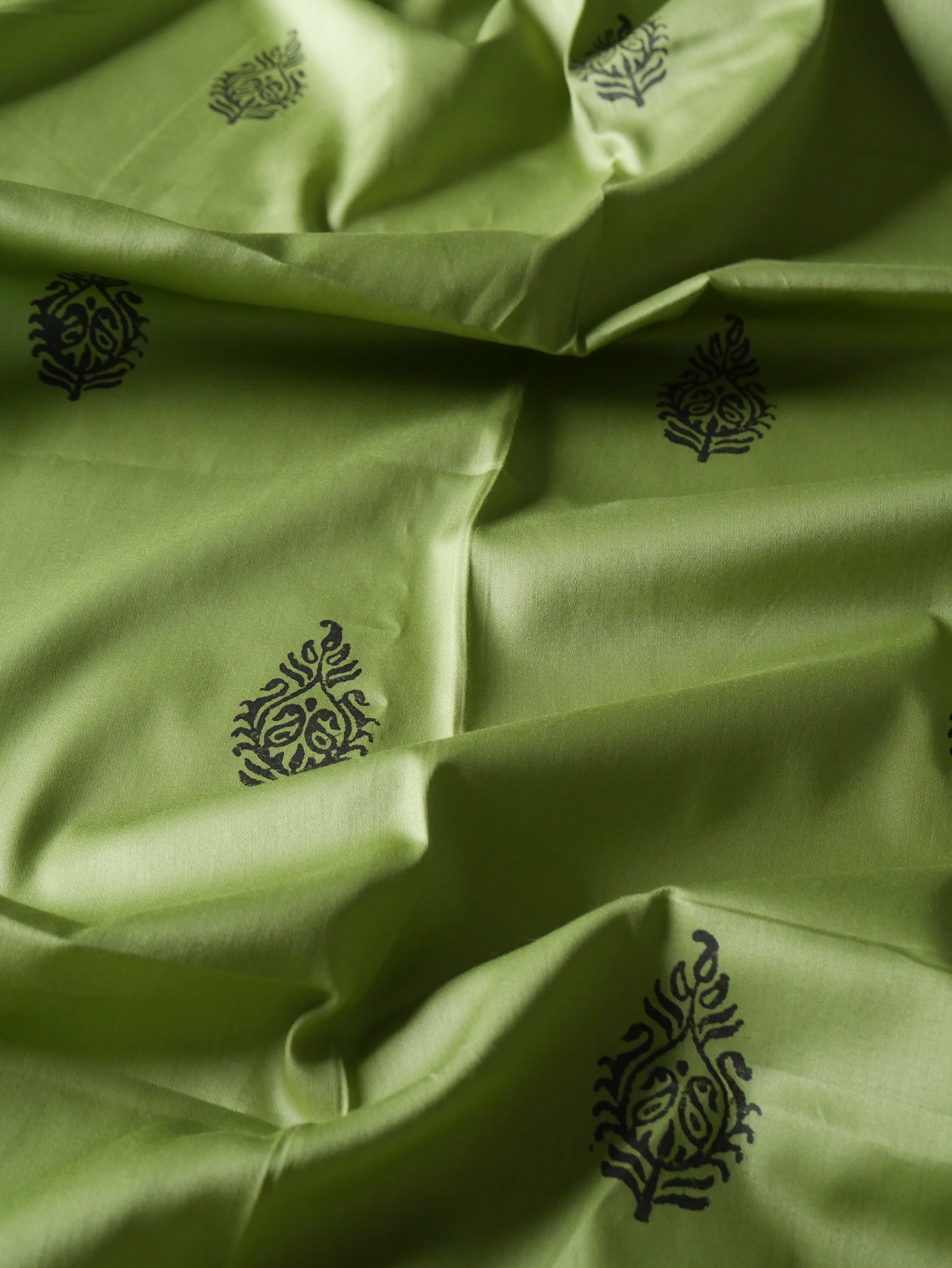 Mehndi green handblock pure cotton kurta for men