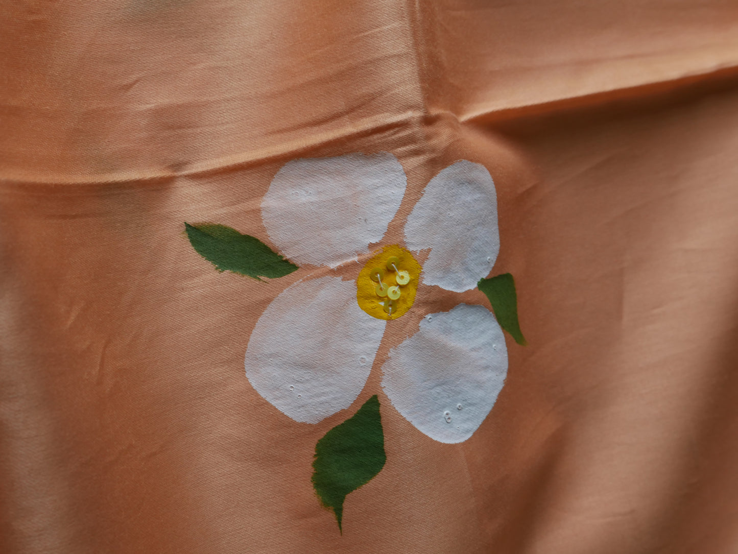 Handpainted peach pure cotton kurtas for men