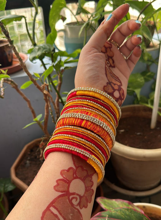 Handmade silk bangles