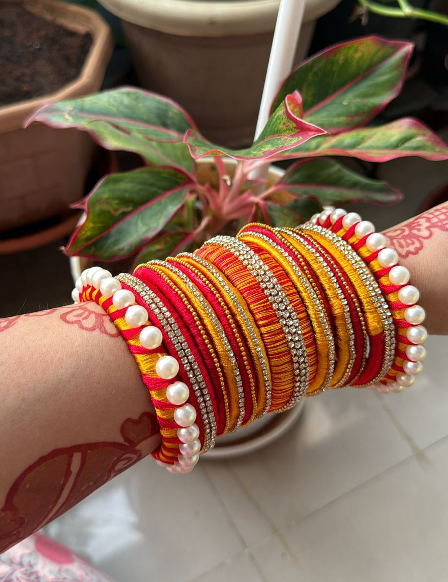 Handmade silk bangles