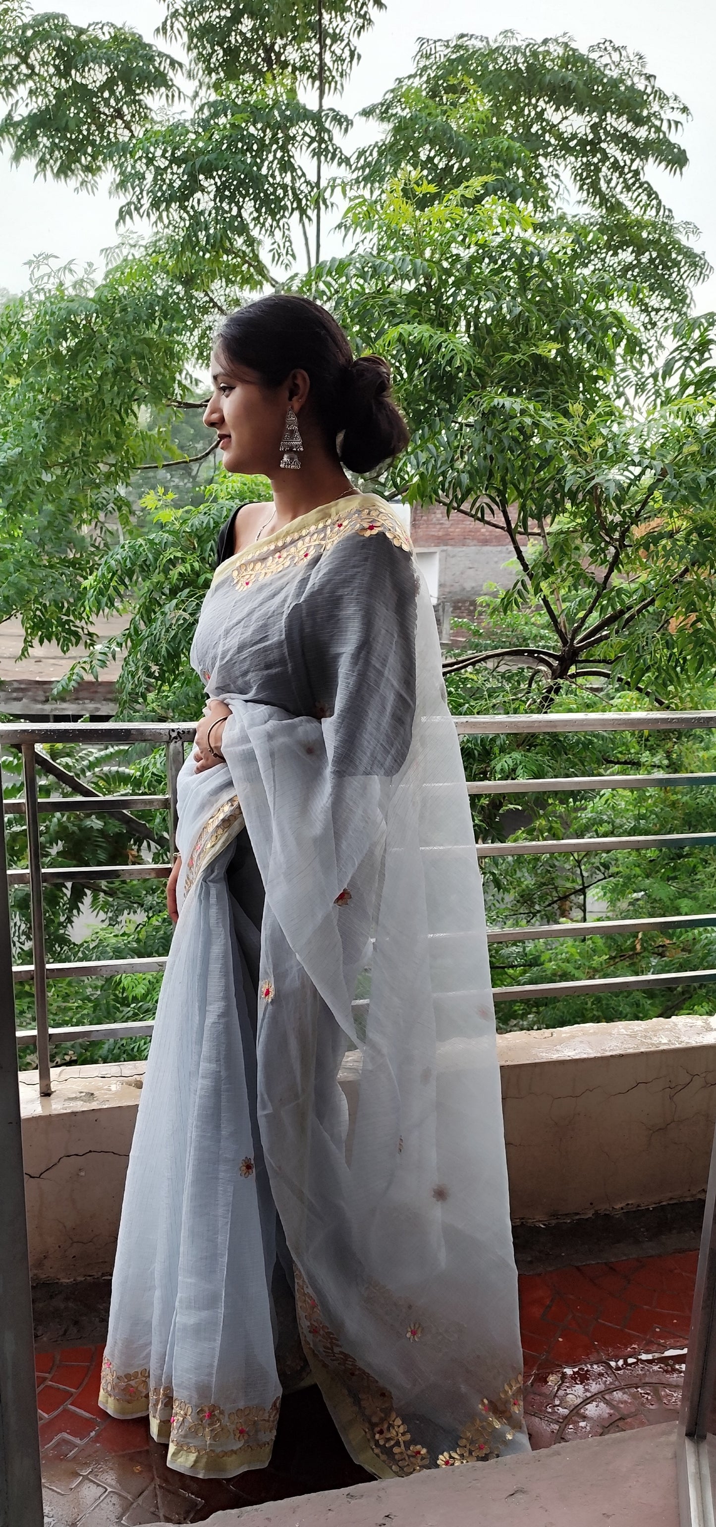 Gottapatti partywear saree