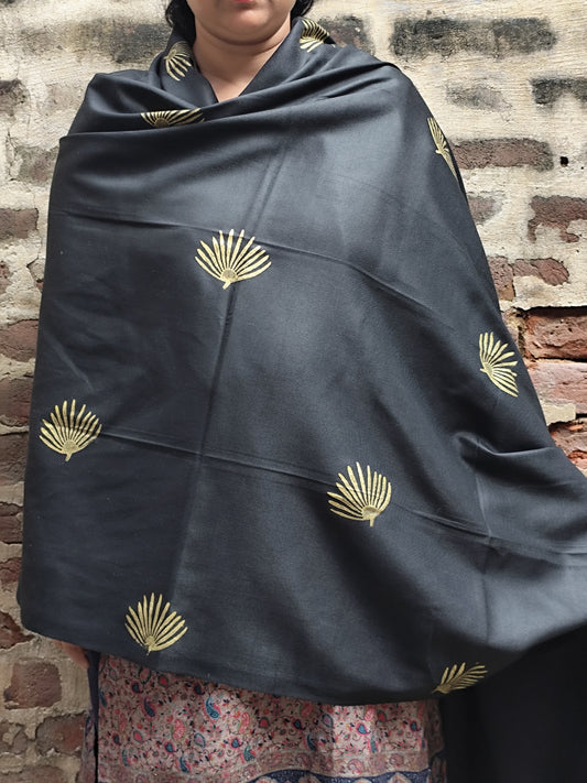 Handblock winter shawls