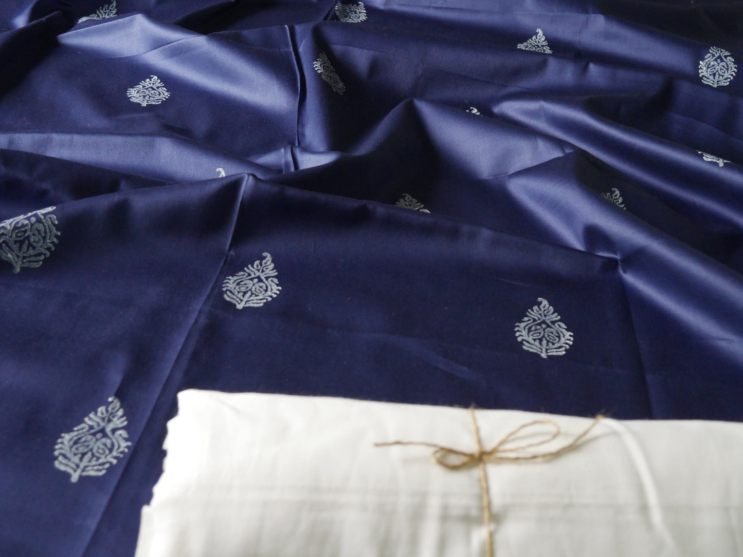 Royal Blue handblock pure cotton kurta for men