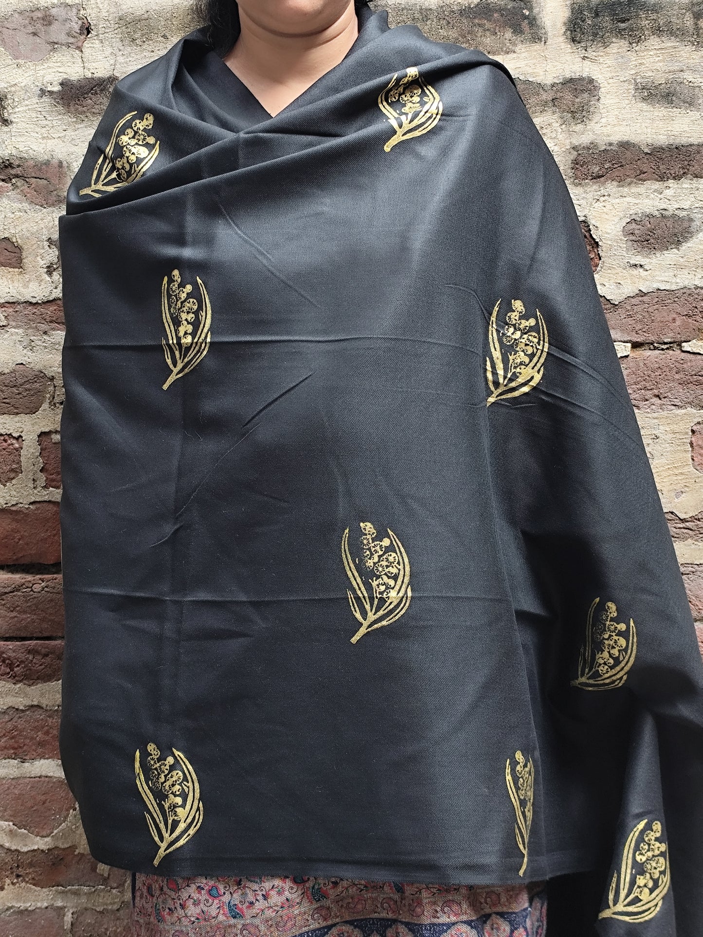 Handblock winter shawls