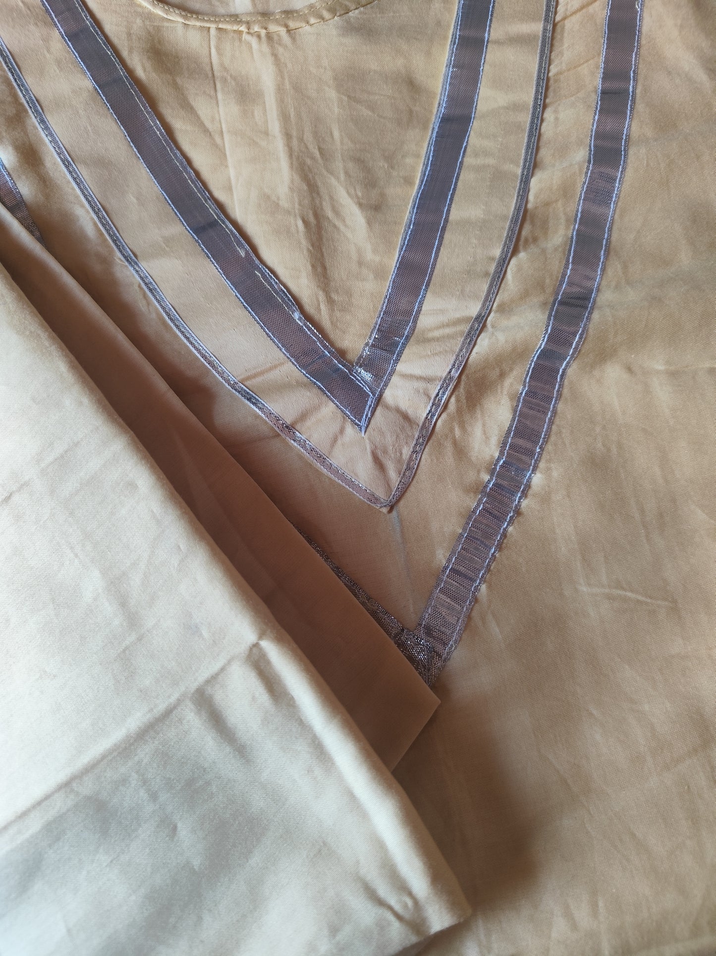 Beige oversized  cotton coord set for summers